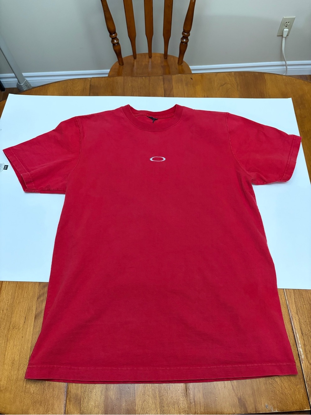 Vintage Oakley Software Centre Logo Tee Red Large